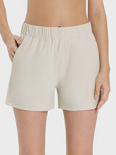 Millennia Elastic Waist Active Shorts Beige OutfitFlow